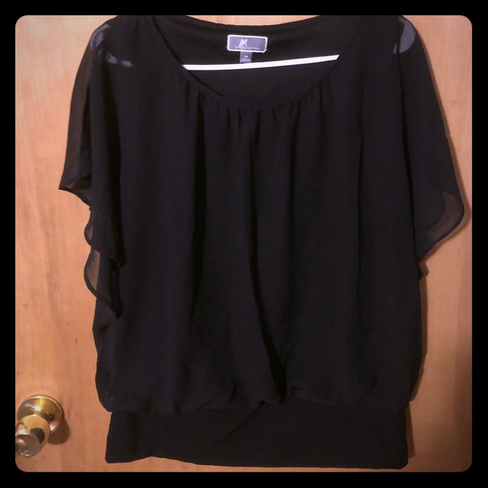 JM Collection Flutter Sleeve Top